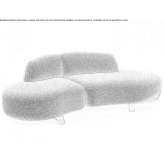 Curved 2-seater sofa Carouge