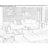 Sofa materiałowa 2-osobowa Raucesti