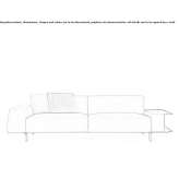 Segmentowa sofa materiałowa Cacique