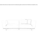 2-seater fabric sofa Orsay