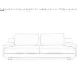 Sectional fabric sofa Orsay