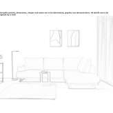 3-seater fabric sofa with a chaise longue Gozd