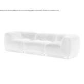 3-seater modular fabric sofa Germagno