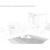 Sofa materiałowa 3-osobowa z szezlongiem Oquawka