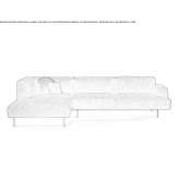 Modular sofa with chaise longue Quissac