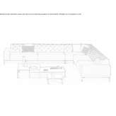Quilted sectional sofa Gaujani