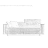 Fabric or leather sofa bed with removable cover Umbrias