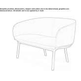 Sofa materiałowa 2-osobowa Gordo