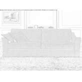 Materiałowa rozkładana sofa Cantoira