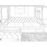 Pikowana skórzana sofa Vergeze