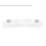 Fabric or leather sofa with headrest Turnisce