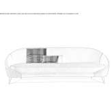 3-seater sofa in fabric or leather Dhiver