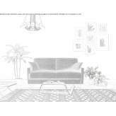 Fabric fold-out sofa Petrie