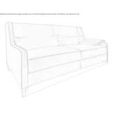 2-osobowa rozkładana sofa z tkaniny Macara