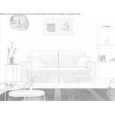 Fabric fold-out sofa with removable cover Phaeton