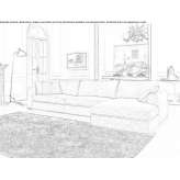 Sofa segmentowa z szezlongiem Ortabag