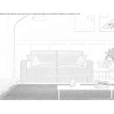 Velvet sofa bed with removable cover Paros