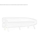 Sofa materiałowa 3-osobowa Sycow