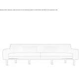 Sofa materiałowa 3-osobowa Miehlen