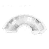 Curved fabric sofa Gragnano