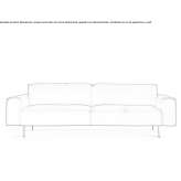 Sofa materiałowa 4-osobowa Quissac