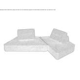 Curved modular fabric sofa Manera