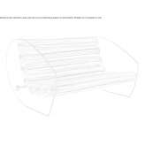Glass and TPU sofa with armrests Franeker