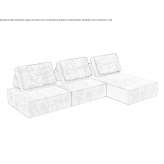 Sectional fabric sofa with a chaise longue Manera
