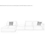 Modular leather sofa Lent