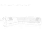 Narożna sofa ze skóry i tkaniny Lebus