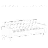 3-osobowa rozkładana sofa ze skóry winylowej Sumrall
