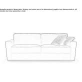 3-seater sofa with removable cover Toreno