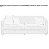 3-seater fabric sofa with a removable cover Mirabel