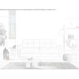 Fabric fold-out sofa Spry