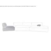 Curved modular fabric sofa Povorino