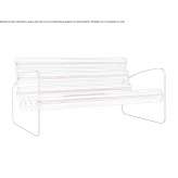 Glass and TPU sofa with armrests Neundorf