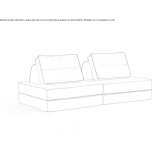 Leather 2-seater sofa Manera