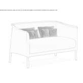 Sofa materiałowa 2-osobowa Dobris
