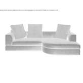 Fabric sofa with chaise longue Maromme