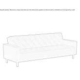 3-osobowa rozkładana sofa z tkaniny Sumrall