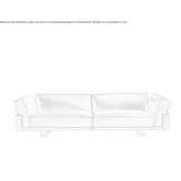 Leather 3-seater sofa Gragnano