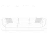 3-seater sofa in leather and fabric Lebus