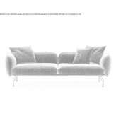 3-seater fabric sofa with a removable cover Mervans