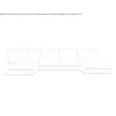 Sectional fabric sofa with a chaise longue Balzac