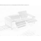 Relaksująca sofa materiałowa ze zdejmowanym pokrowcem uruchamianym elektrycznie Ixcatlan