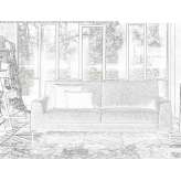 3-seater fabric sofa Baulon