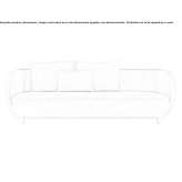 Upholstered 3-seater sofa made of fabric Manilva