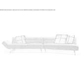 Fabric sofa with sleigh base Calzadas
