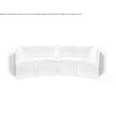 Sectional curved fabric sofa Porlock