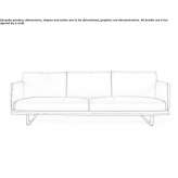 Upholstered leather sofa Bethania